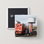 蒸気列車 缶バッジ (正面&裏面)