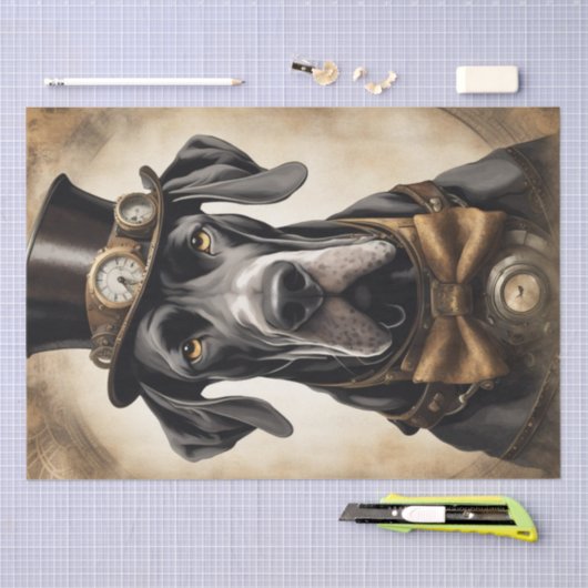 蒸気力のエレガンス：スティームパンクの大きなダン 薄葉紙 (クラフト)