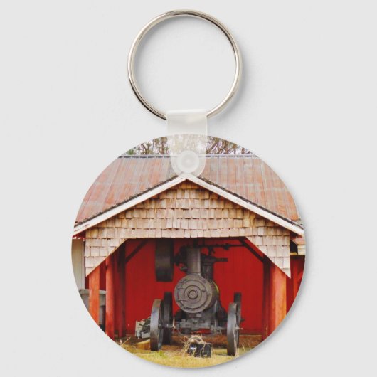 蒸気動力アンティークトラクター キーホルダー (正面)