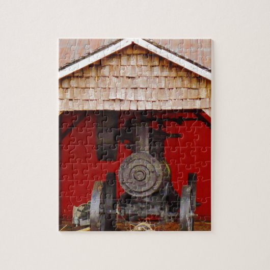 蒸気動力アンティークトラクター ジグソーパズル (縦)