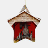 蒸気動力アンティークトラクター セラミックオーナメント (右)