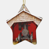 蒸気動力アンティークトラクター セラミックオーナメント (左)