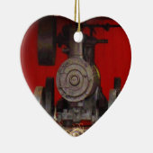 蒸気動力アンティークトラクター セラミックオーナメント (右)