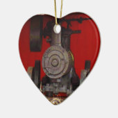 蒸気動力アンティークトラクター セラミックオーナメント (左)
