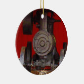 蒸気動力アンティークトラクター セラミックオーナメント (右)