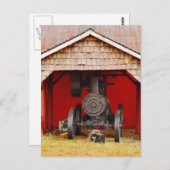 蒸気動力アンティークトラクター ポストカード (正面/裏面)