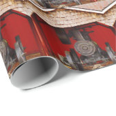 蒸気動力アンティークトラクター ラッピングペーパー (ロールコーナー)