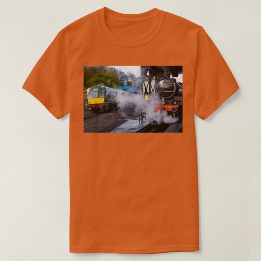 蒸気及びディーゼル Tシャツ (デザイン正面)