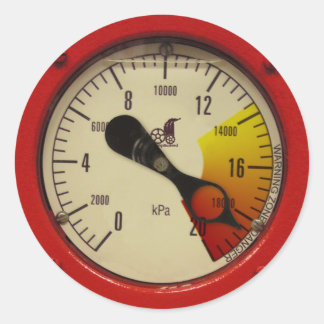 蒸気圧力計警告- s!シール ラウンドシール