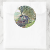 蒸気旅客列車ステッカー ラウンドシール (バッグ)