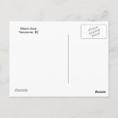 蒸気時計、バンクーバー、BC ポストカード (裏面)