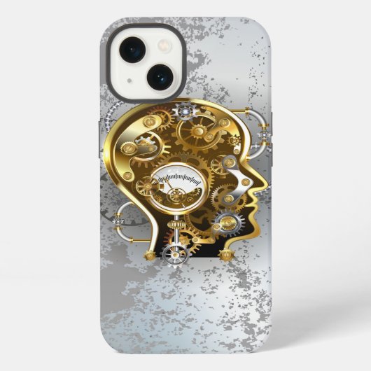 蒸気朋克风格的人头压力表 iPhoneケース (裏面)