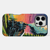 蒸気機関の日没 iPhoneケース (裏面横)