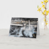 蒸気機関の父の日カード カード (黄色い花)