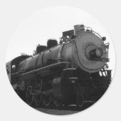 蒸気機関ステッカー ラウンドシール (正面)