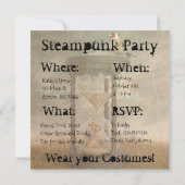 蒸気機関パーティーの招待状（オーダーメイド） 招待状 (裏面)