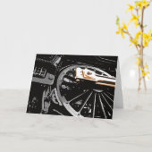 蒸気機関ホイール カード (黄色い花)