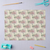 蒸気機関列車とデコパストライプージュ 薄葉紙 (クラフト)