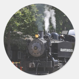 蒸気機関列車のシール ラウンドシール