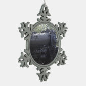 蒸気機関列車 スノーフレークピューターオーナメント (左)