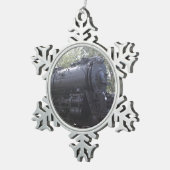 蒸気機関列車 スノーフレークピューターオーナメント (右)