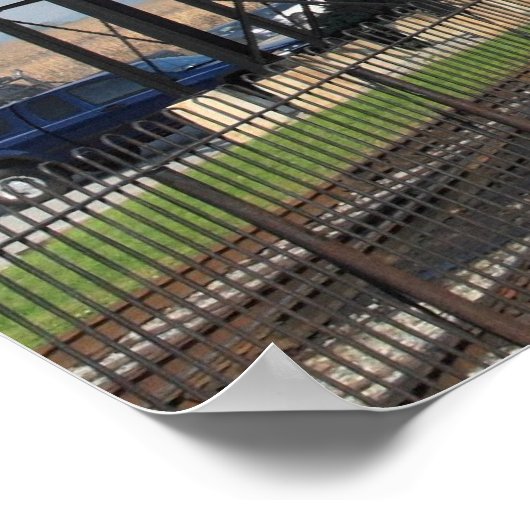 蒸気機関到着 ポスター (角)