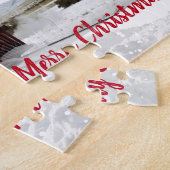 蒸気機関機関車クリスマスイグソーパズル ジグソーパズル (側面)