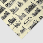 蒸気機関機関車「スチームパンク」パターン 薄葉紙 (詳細)