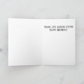 蒸気機関車が古くなるおもしろい誕生日 カード (内部)