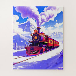 蒸気機関車が子供を旅する ジグソーパズル