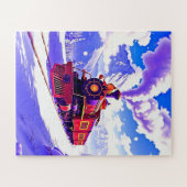 蒸気機関車が子供を旅する ジグソーパズル (横)