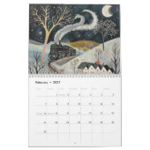 蒸気機関車で四季折々のアートを列車 カレンダー (2月 2027)