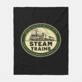 蒸気機関車で鉄道を遊使うには年を取らない フリースブランケット (正面)