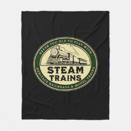 蒸気機関車で鉄道を遊使うには年を取らない フリースブランケット