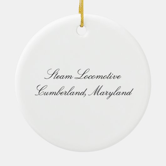 蒸気機関車のオーナメント セラミックオーナメント (裏面)