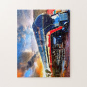 蒸気機関車のクイーンJ611ノーフォーク西部機関車治具 ジグソーパズル (縦)