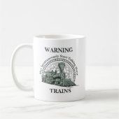 蒸気機関車のマグ警告が自発的に話す コーヒーマグカップ (左)