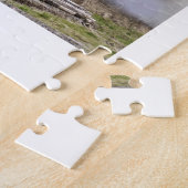 蒸気機関車のヴィンテージ列車の色11インチx 14インチ ジグソーパズル (側面)