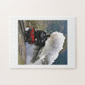 蒸気機関車のヴィンテージ列車の色11インチx 14インチ ジグソーパズル (横)