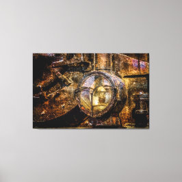 蒸気機関車のヴィンテージ灯 キャンバスプリント