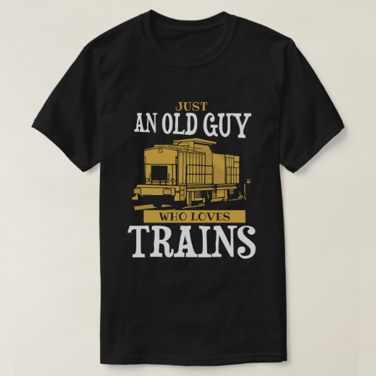 蒸気機関車の列車愛好者鉄道鉄道汽船 Tシャツ (デザイン正面)