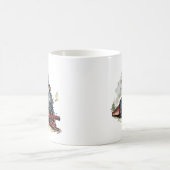 蒸気機関車の名前を追加絵画する コーヒーマグカップ (中央)