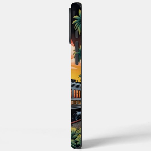 蒸気機関車の夕日 Case-Mate iPhoneケース (裏面 / 左)