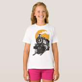 蒸気機関車の女の子Tシャツ Tシャツ (正面フル)