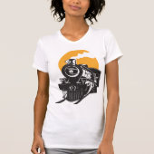 蒸気機関車の女性用Tシャツ Tシャツ (正面)