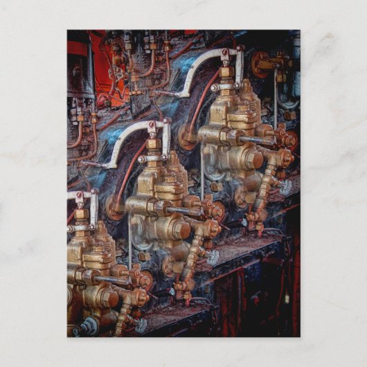 蒸気機関車の機関葉書の管理 ポストカード (正面)