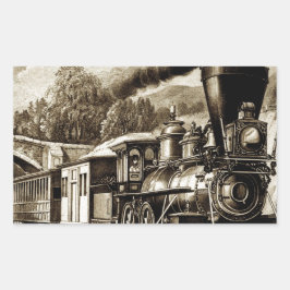 蒸気機関車の歴史 長方形シール