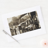 蒸気機関車の歴史 長方形シール (封筒)