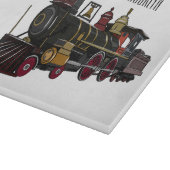 蒸気機関車の漫画イラストレーション カッティングボード (角)