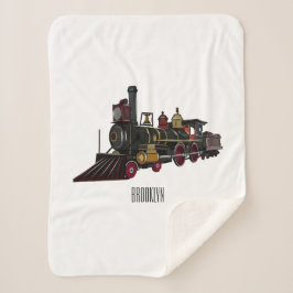 蒸気機関車の漫画イラストレーション シェルパブランケット